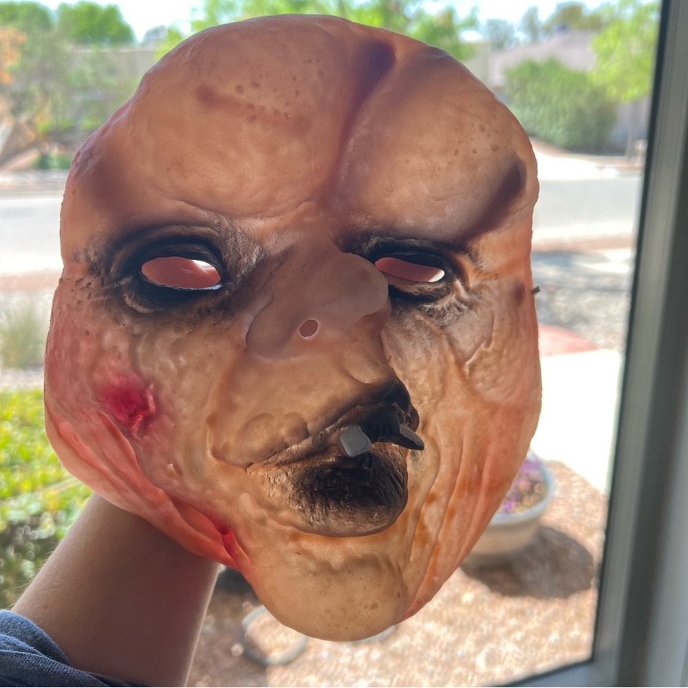 Realistic Vintage Halloween Horror Mask Ugly Face